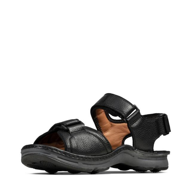 Men's Clarks ATL Part Sandals Black | CLK582MQH