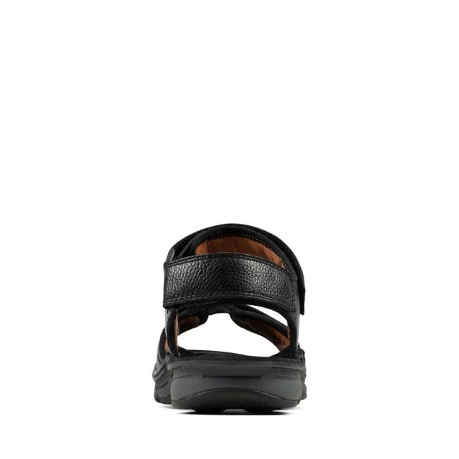 Men's Clarks ATL Part Sandals Black | CLK582MQH