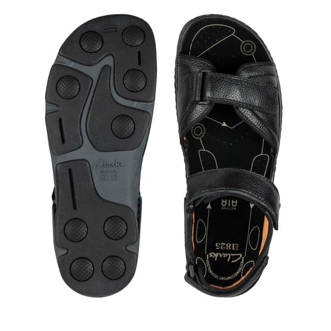 Men's Clarks ATL Part Sandals Black | CLK582MQH