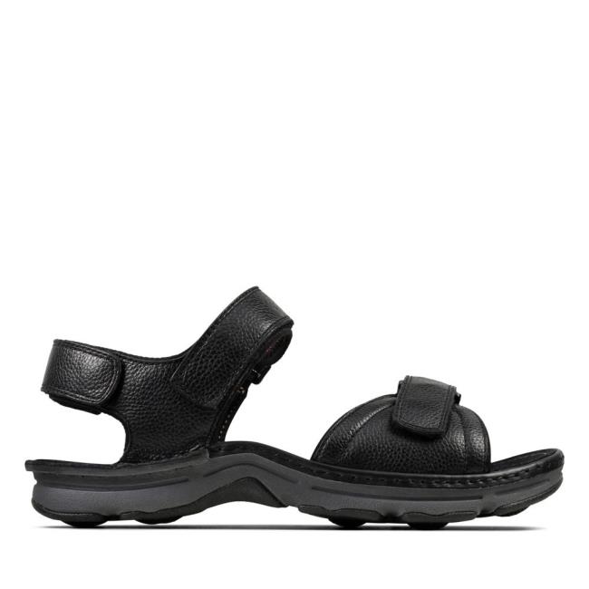 Men\'s Clarks ATL Part Sandals Black | CLK582MQH