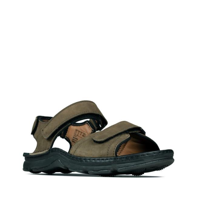 Men's Clarks ATL Part Sandals Khaki | CLK261HKC