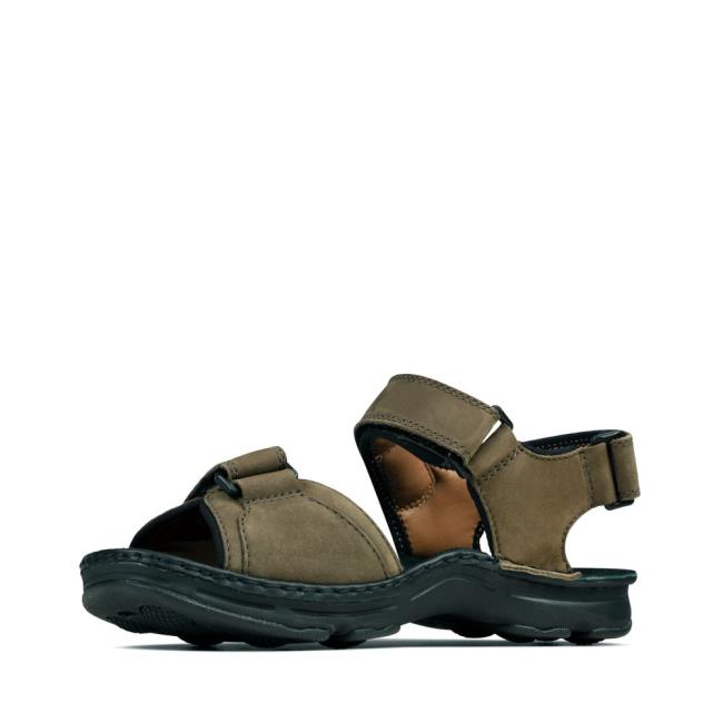 Men's Clarks ATL Part Sandals Khaki | CLK261HKC