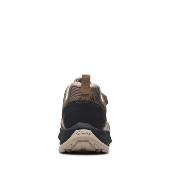 Men's Clarks ATL Trail Lace Waterproof Sneakers Khaki | CLK351QUF