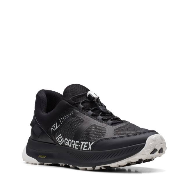 Men's Clarks ATL Trail Lo GORE-TEX Sneakers Black | CLK495YBC