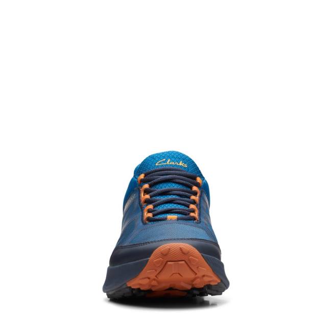 Men's Clarks ATL Trail Lo Sneakers Blue | CLK976NVZ