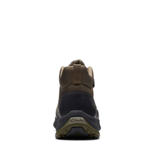 Men's Clarks ATL Trail Up Waterproof Sneakers Dark Olive | CLK163UJP