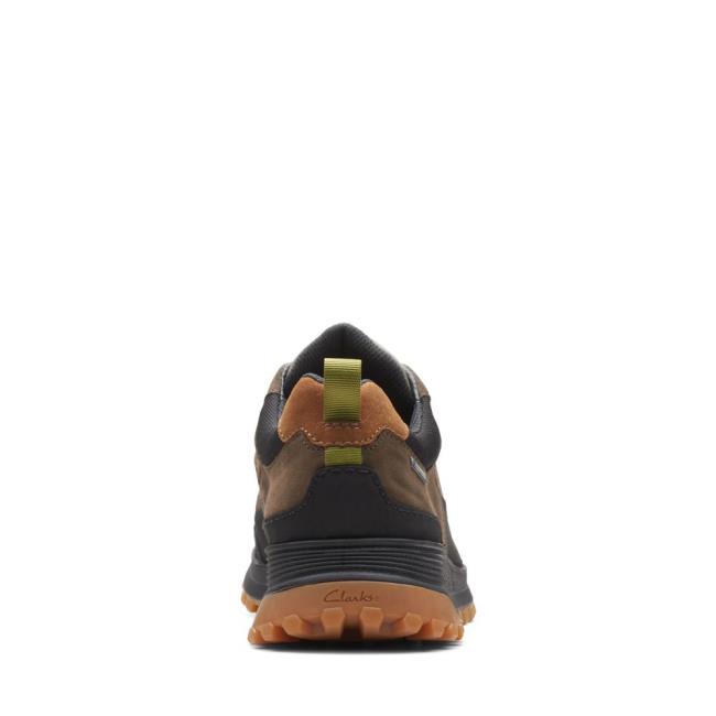 Men's Clarks ATL Trek Lo GORE-TEX Sneakers Dark Olive | CLK056QED