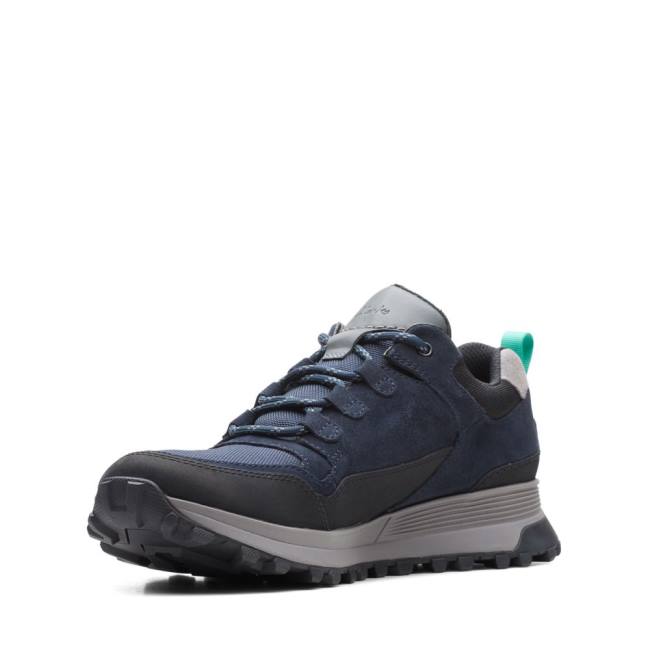 Men's Clarks ATL Trek Lo GORE-TEX Sneakers Navy | CLK540WTF