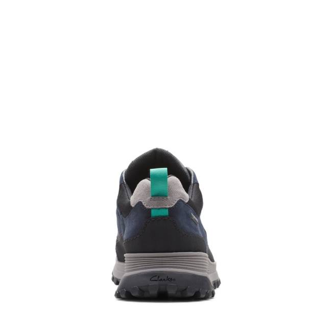 Men's Clarks ATL Trek Lo GORE-TEX Sneakers Navy | CLK540WTF