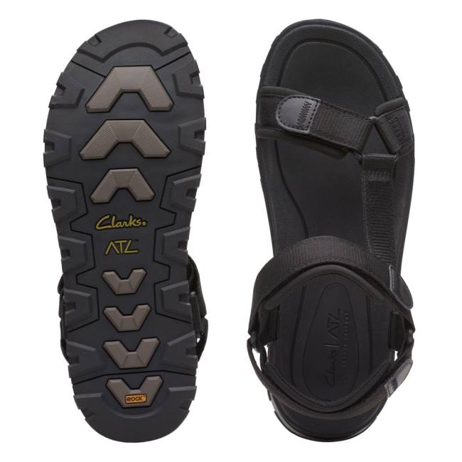 Men's Clarks ATL Trek Sea Sandals Black | CLK580XFU