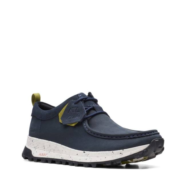 Men's Clarks ATL Trek Wally Sneakers Navy | CLK417UQZ