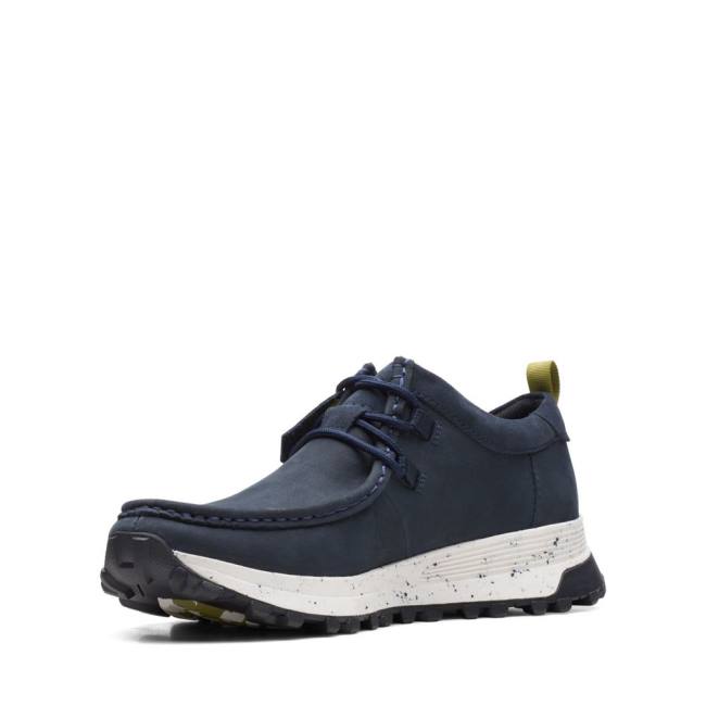 Men's Clarks ATL Trek Wally Sneakers Navy | CLK417UQZ