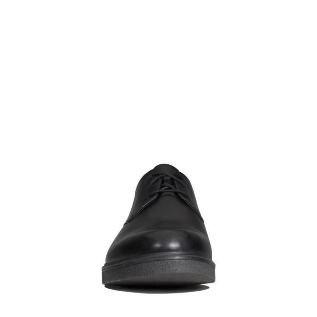 Men's Clarks Ashcroft Plain Black Shoes Black | CLK385EXG