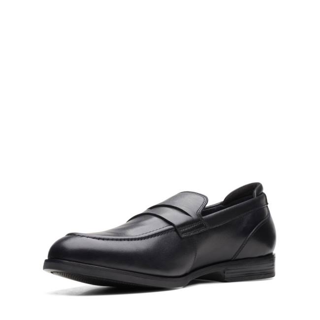 Men's Clarks Bradish Ease Loafers Black | CLK853UET