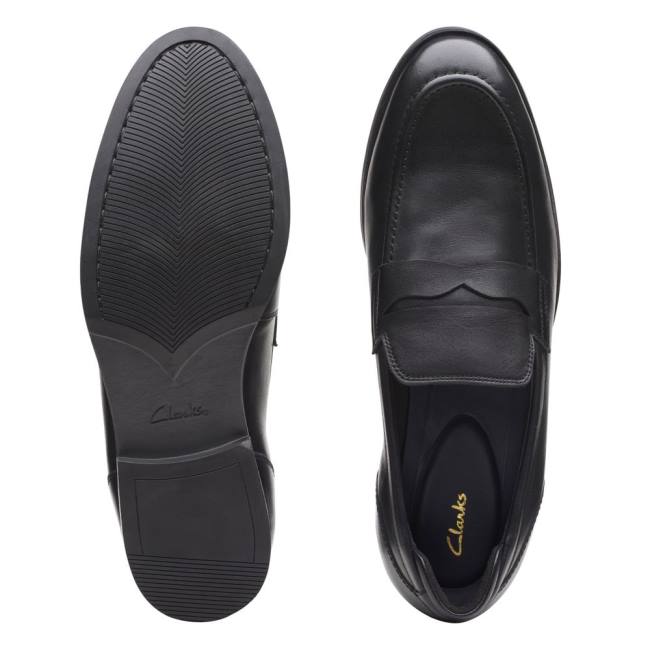 Men's Clarks Bradish Ease Loafers Black | CLK853UET