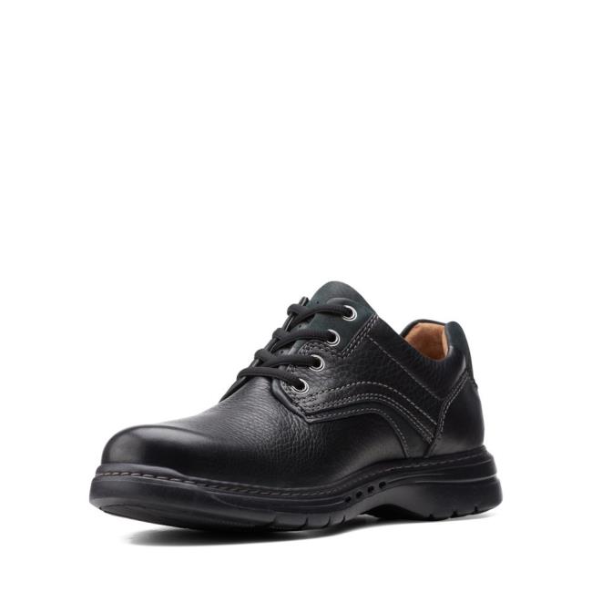 Men's Clarks Brawley Pace Black Shoes Black | CLK230XCK