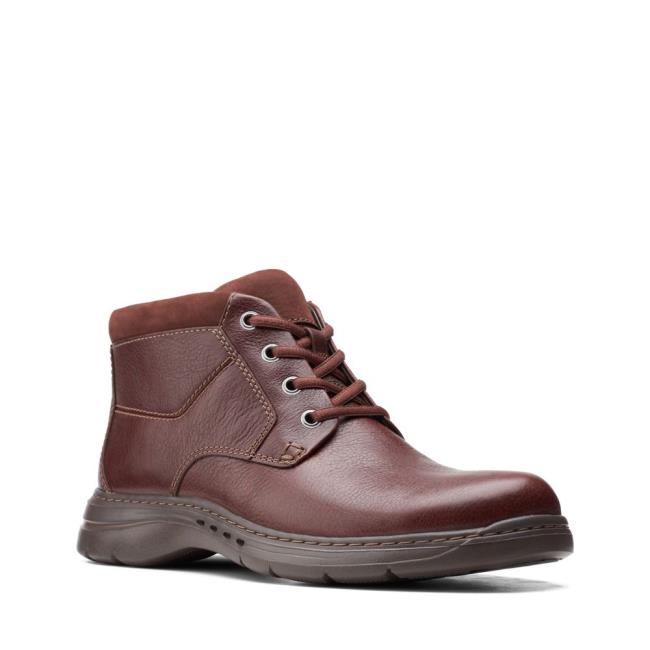 Men's Clarks Brawley Up Casual Boots Brown | CLK538AWT