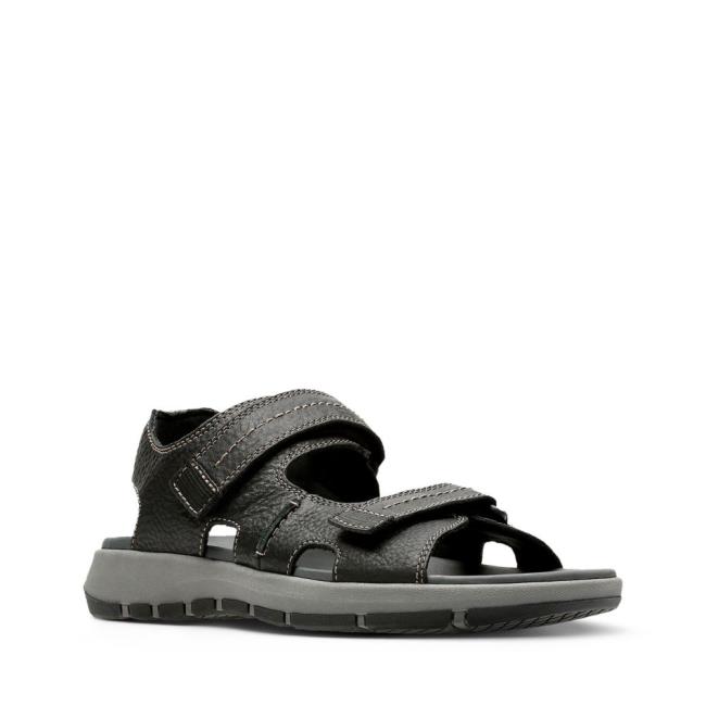 Men's Clarks Brixby Shore Sandals Black | CLK528UDY