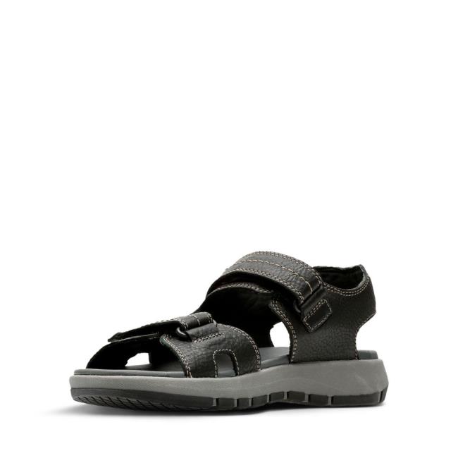 Men's Clarks Brixby Shore Sandals Black | CLK528UDY