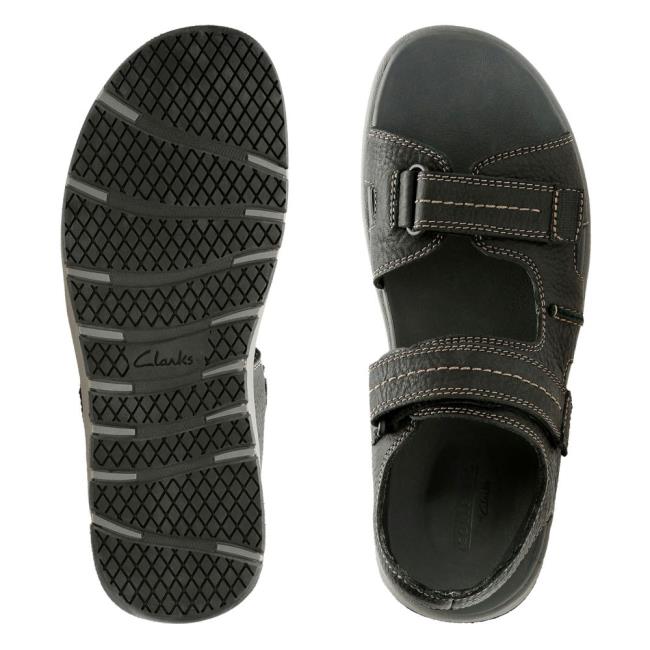 Men's Clarks Brixby Shore Sandals Black | CLK528UDY