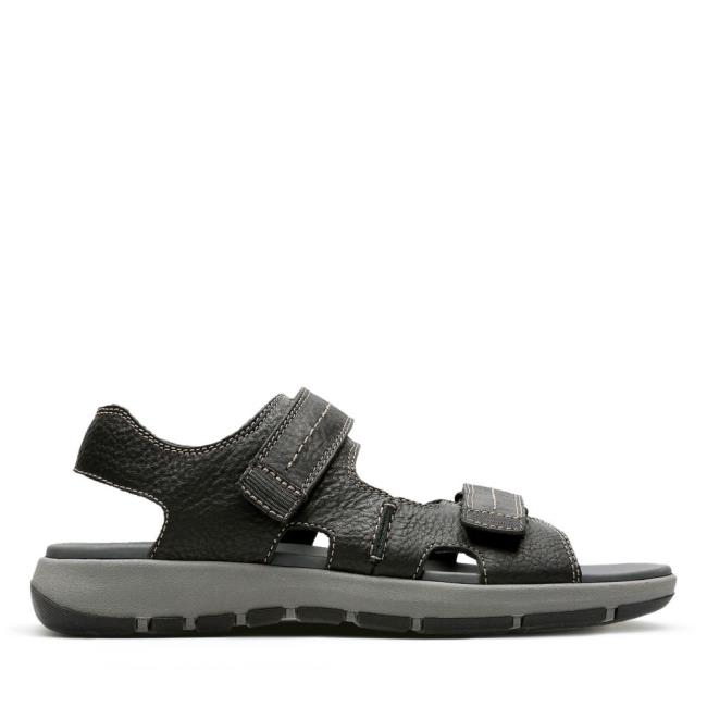 Men\'s Clarks Brixby Shore Sandals Black | CLK528UDY