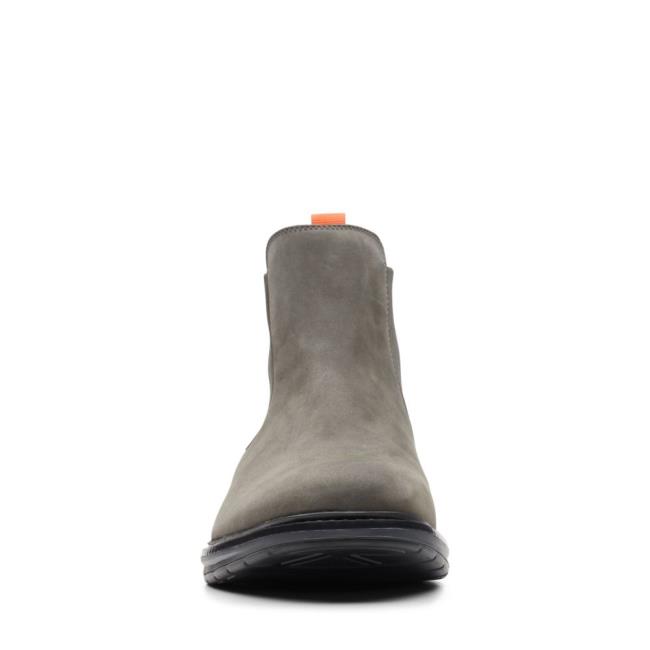 Men's Clarks Chantry Top Chelsea Boots Dark Grey | CLK596UAE