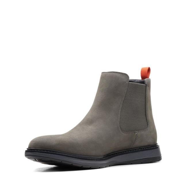 Men's Clarks Chantry Top Chelsea Boots Dark Grey | CLK596UAE