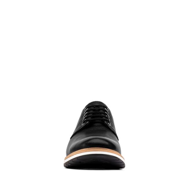 Men's Clarks Chantry Walk Black Shoes Black | CLK981DIR