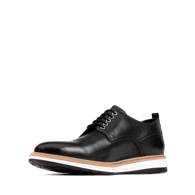 Men's Clarks Chantry Walk Black Shoes Black | CLK981DIR