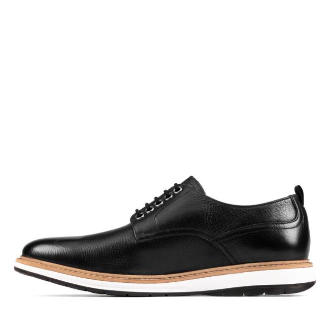 Men's Clarks Chantry Walk Black Shoes Black | CLK981DIR