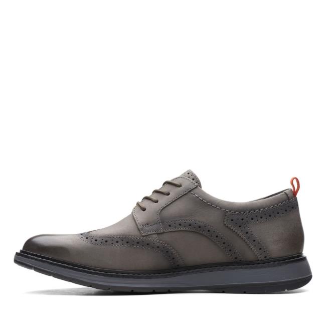 Men's Clarks Chantry Wing Dress Shoes Dark Grey | CLK913GTL