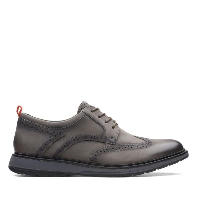 Men\'s Clarks Chantry Wing Dress Shoes Dark Grey | CLK913GTL