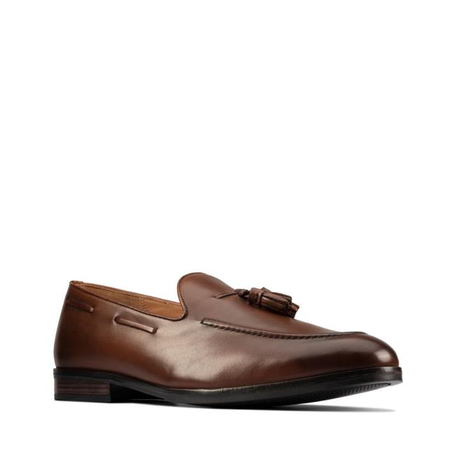 Men's Clarks Citi StrideSlip Loafers Brown | CLK531DUE