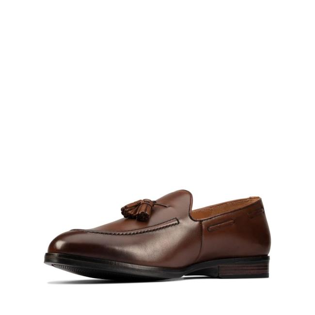 Men's Clarks Citi StrideSlip Loafers Brown | CLK531DUE