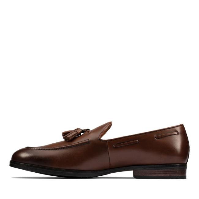 Men's Clarks Citi StrideSlip Loafers Brown | CLK531DUE