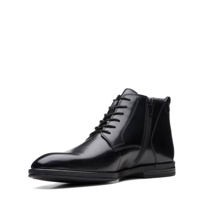 Men's Clarks Citi Stride Rise Ankle Boots Black | CLK576OYK