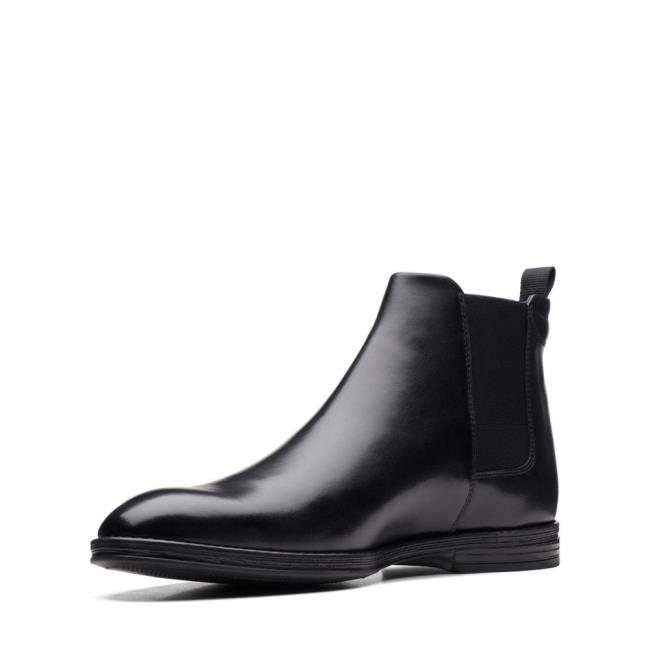 Men's Clarks Citi Stride Top Chelsea Boots Black | CLK572UJO