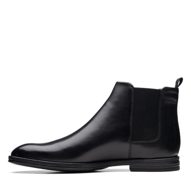 Men's Clarks Citi Stride Top Chelsea Boots Black | CLK572UJO