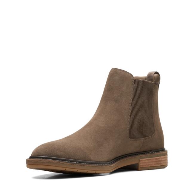 Men's Clarks Clarkdale Hall Chelsea Boots Grey | CLK536DZC