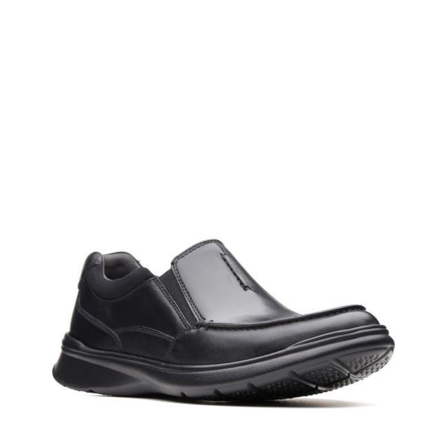 Men's Clarks Cotrell Free Black Shoes Black | CLK906QPY