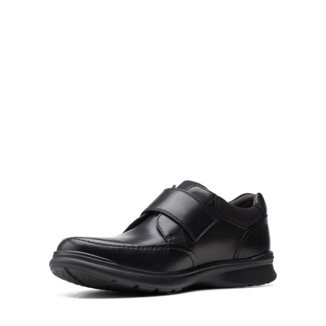 Men's Clarks Cotrell Strap Black Shoes Black | CLK289ZIV