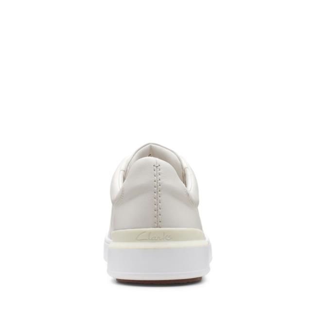 Men's Clarks CourtLite Lace Sneakers White | CLK106OJU