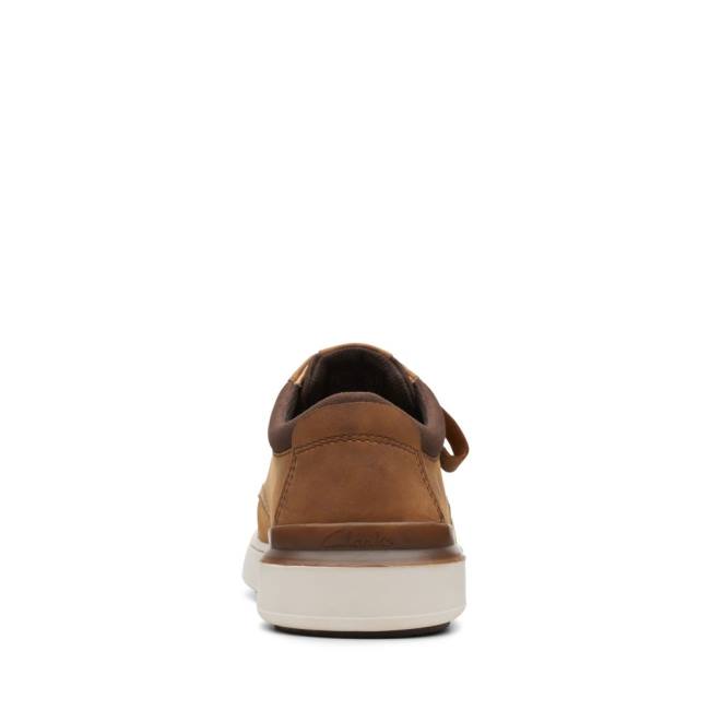 Men's Clarks Court Lite Derby Sneakers Light Brown | CLK248KAP