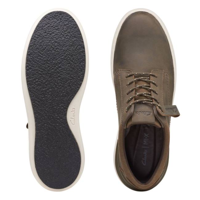 Men's Clarks Court Lite Derby Sneakers Olive | CLK471BQV