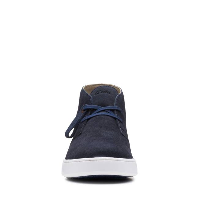 Men's Clarks Court Lite Desert Ankle Boots Navy | CLK590OQD