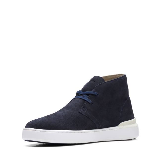 Men's Clarks Court Lite Desert Ankle Boots Navy | CLK590OQD