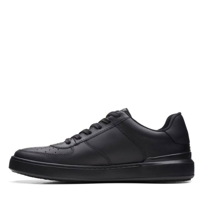 Men's Clarks Court Lite Tie Sneakers Black | CLK780FEU