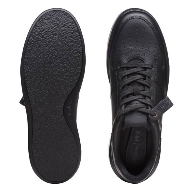 Men's Clarks Court Lite Tie Sneakers Black | CLK780FEU