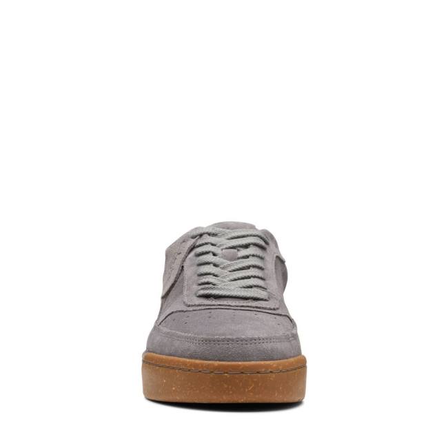 Men's Clarks Craft Court Lace Sneakers Grey | CLK402KNL