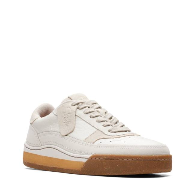 Men's Clarks Craft Court Lace Sneakers White | CLK609LFW